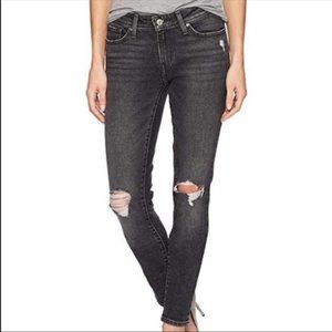 Levi’s 711 Skinny Dark Grey Distressed Denim Jeans